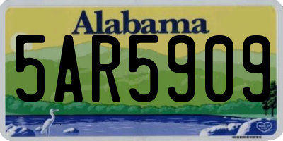 AL license plate 5AR5909