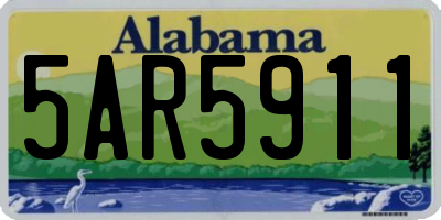 AL license plate 5AR5911