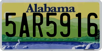 AL license plate 5AR5916