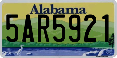 AL license plate 5AR5921