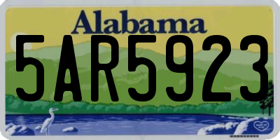 AL license plate 5AR5923
