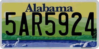 AL license plate 5AR5924