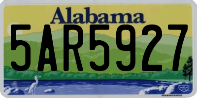 AL license plate 5AR5927