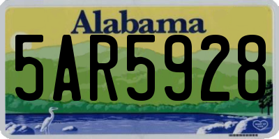 AL license plate 5AR5928