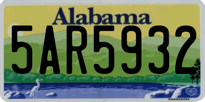 AL license plate 5AR5932