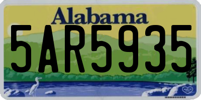 AL license plate 5AR5935