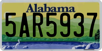 AL license plate 5AR5937