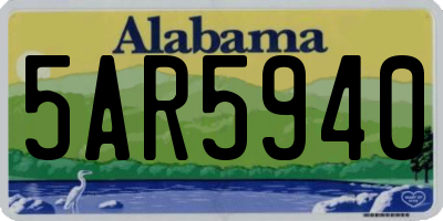 AL license plate 5AR5940