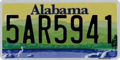 AL license plate 5AR5941