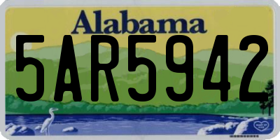AL license plate 5AR5942