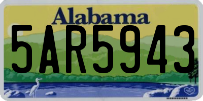 AL license plate 5AR5943