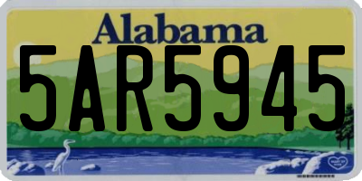 AL license plate 5AR5945