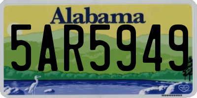 AL license plate 5AR5949