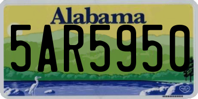 AL license plate 5AR5950
