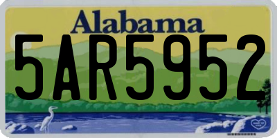 AL license plate 5AR5952