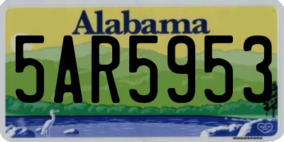AL license plate 5AR5953