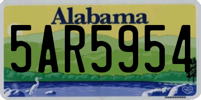 AL license plate 5AR5954