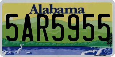 AL license plate 5AR5955