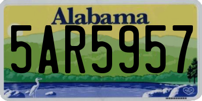 AL license plate 5AR5957