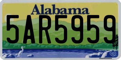AL license plate 5AR5959