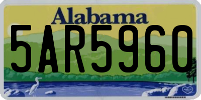 AL license plate 5AR5960