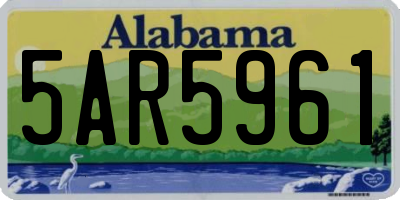 AL license plate 5AR5961