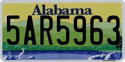 AL license plate 5AR5963