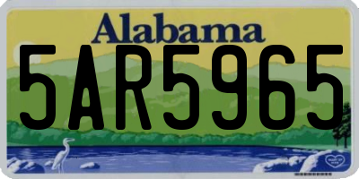 AL license plate 5AR5965