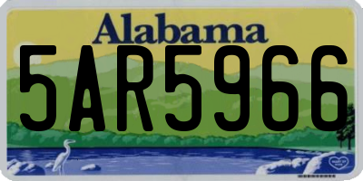 AL license plate 5AR5966