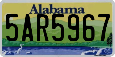 AL license plate 5AR5967