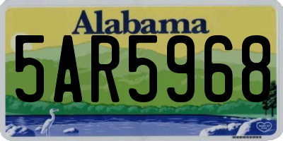 AL license plate 5AR5968