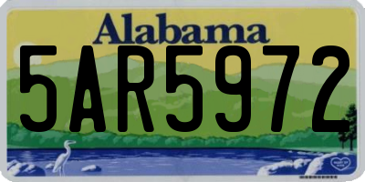 AL license plate 5AR5972