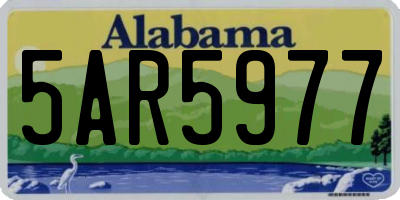 AL license plate 5AR5977