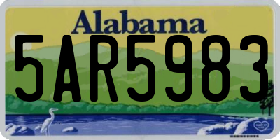 AL license plate 5AR5983