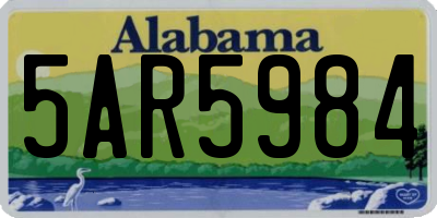 AL license plate 5AR5984