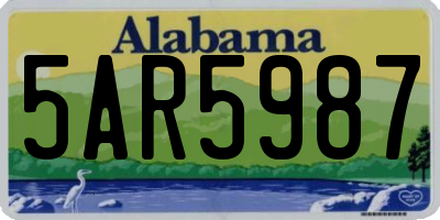 AL license plate 5AR5987