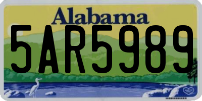 AL license plate 5AR5989