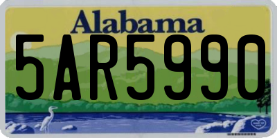 AL license plate 5AR5990