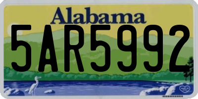 AL license plate 5AR5992