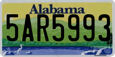 AL license plate 5AR5993