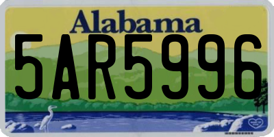 AL license plate 5AR5996