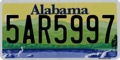 AL license plate 5AR5997