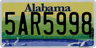AL license plate 5AR5998