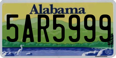 AL license plate 5AR5999