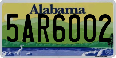 AL license plate 5AR6002