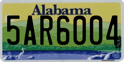 AL license plate 5AR6004
