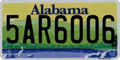 AL license plate 5AR6006