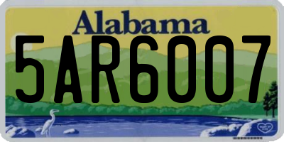 AL license plate 5AR6007