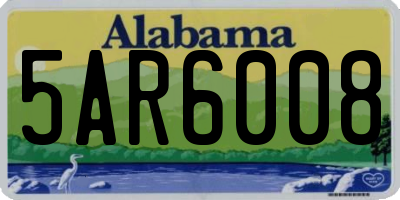 AL license plate 5AR6008