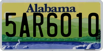 AL license plate 5AR6010